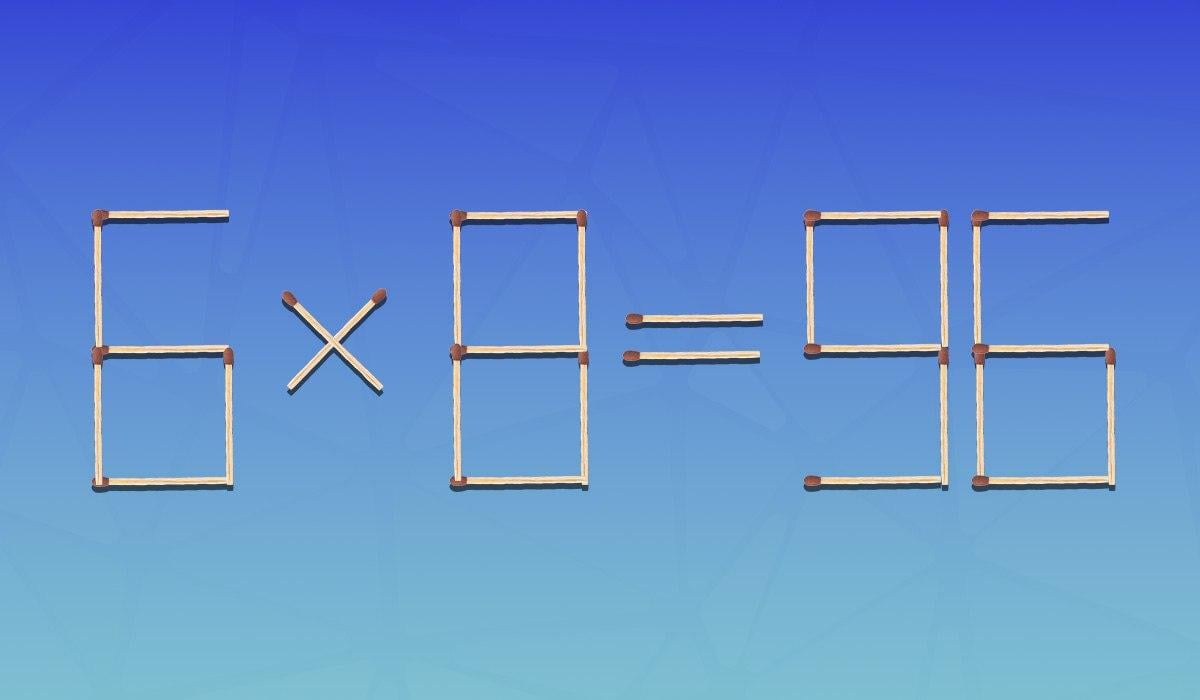 Rýchly IQ test: musíte odstrániť dve zápalky, aby bola rovnosť správna