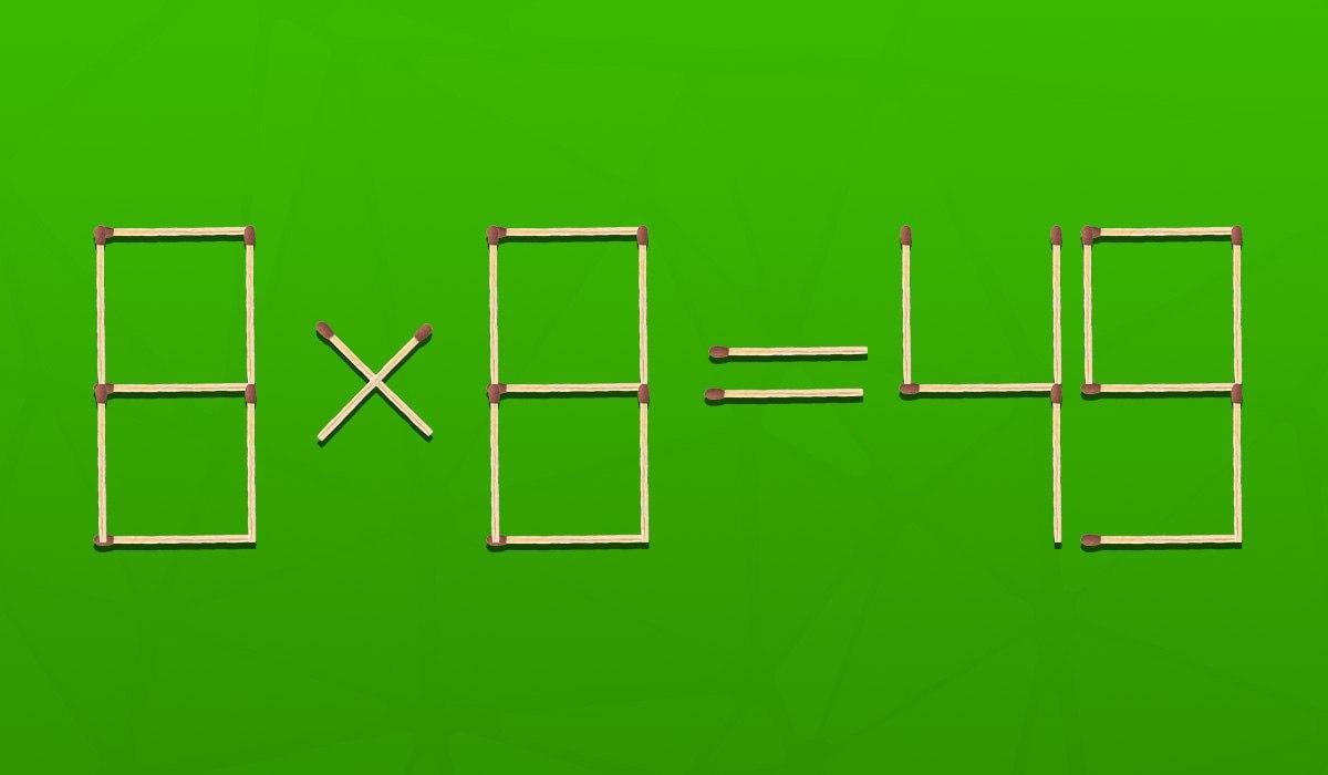 Mozgová úloha: musíte presunúť jednu zápalku, aby ste opravili chybu