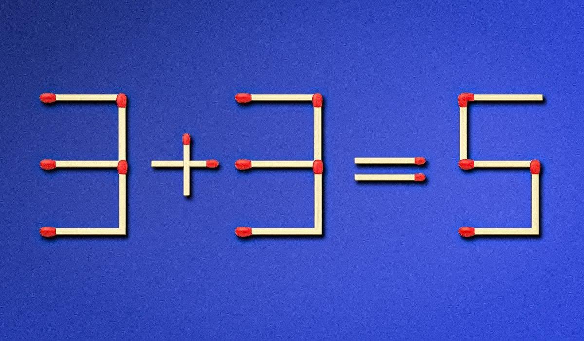 Na opravu chyby musíte otočiť jednu zápalku: rýchly IQ test