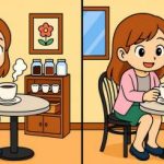 Super IQ test: nájdite 3 rozdiely na obrázku dievčaťa pijúceho